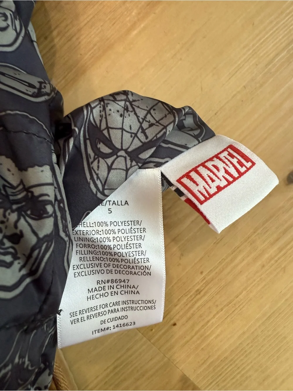Marvel Gray and Red Super Hero Graphic Jacket